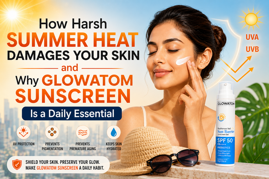 How Harsh Summer Heat Damages Your Skin and Why Glowatom Sunscreen Is a Daily Essentia